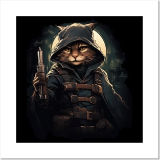 Hooded Cat rogue RPG Posters and Art